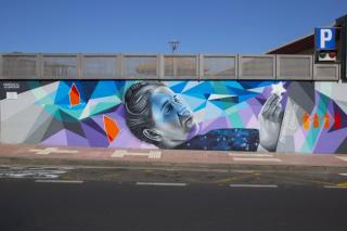 Mural in honor to Henrietta Leavitt elaborated by "Sabotaje al Montaje" next to the Municipal Market The Station of Tacoronte. Credit: Elena Mora (IAC)