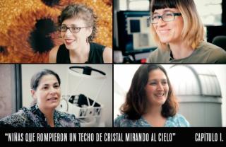 Fotograma del primer vídeo de la serie “Niñas que rompieron un techo de cristal mirando al cielo”, del IAC y la FECYT. Crédito: Inés Bonet (IAC).