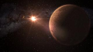 Recreación artística de un sistema planetario compuesto por tres planetas rocosos del tamaño de la Tierra. Crédito: Gabriel Pérez Díaz, SMM (IAC). 11948