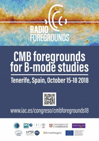 Póster del congreso CMB foregrounds for B-mode studies.
