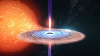 Still shot from an artistic animation about the measurement of the optical delay in the jet of V404 Cygni, Credit: Gabriel Pérez Díaz, Multimedia systems (IAC) Still shot from an artistic animation about the measurement of the optical delay in the jet of V404 Cygni, Credit: Gabriel Pérez Díaz, Multimedia systems (IAC)