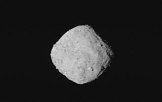 Image of asteroid Bennu created using eight images obtained on October 29, 2018 by the OSIRIS-REx spacecraft from a distance of 330 km. Credit: NASA/Goddard/University of Arizona.