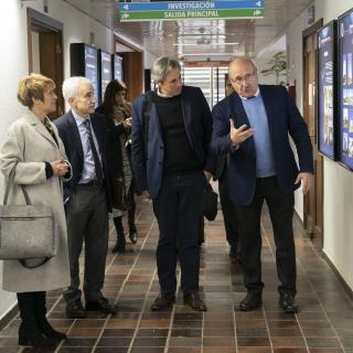 Un instante de la visita del Comisionado Perte Chip