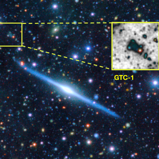 Galaxia de canto UGC11859 y GTC-1