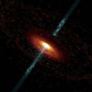 Artists impression of an active galactic nucleus. Credit: University of Boston-Cosmovision Artists impression of an active galactic nucleus. Credit: University of Boston-Cosmovision