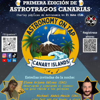 Poster for the first edition of ‘Astronomy on Tap – Canary Islands’