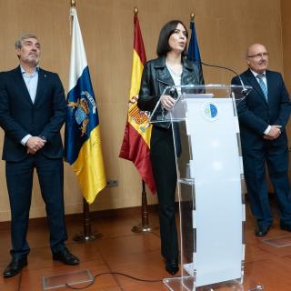 Fernando Clavijo, Diana Morant y Rafael Rebolo Fernando Clavijo, Diana Morant y Rafael Rebolo