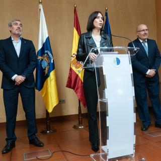 Fernando Clavijo, Diana Morant y Rafael Rebolo