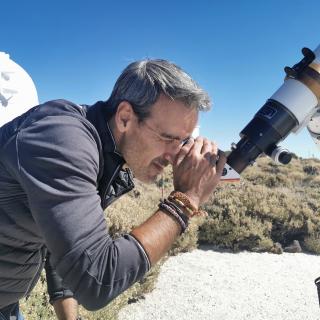 David Calle en el Observatorio del Teide