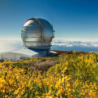The Gran Telescopio Canarias (GTC), at the Roque de los Muchachos Observatory (Garafía, La Palma). Credit: Daniel López/IAC. The Gran Telescopio Canarias (GTC), at the Roque de los Muchachos Observatory (Garafía, La Palma). Credit: Daniel López/IAC.