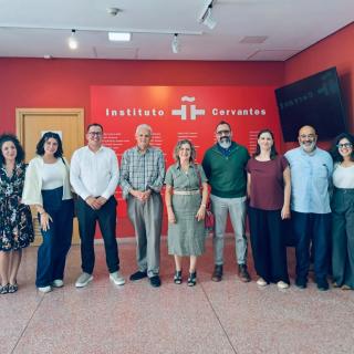 Delegación del proyecto NATE durante su presentación en el Instituto Cervantes de Rabat 