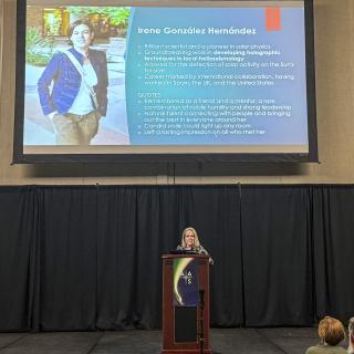 Holly Gilbert recibe el premio inaugural Irene González Hernández en Física Solar