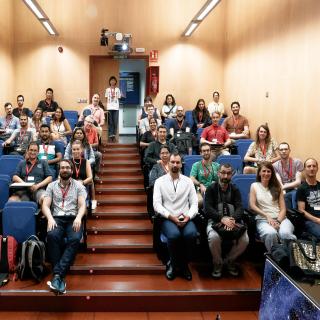 Attendees at the Solar MHD (UKUS 7) conference held in the Aula at the IAC headquarters in La Laguna Attendees at the Solar MHD (UKUS 7) conference held in the Aula at the IAC headquarters in La Laguna