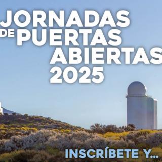 Cartel de las Jornadas de Puertas Abiertas en el Observatorio del Teide 2025