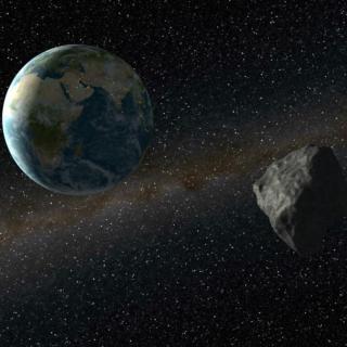 Representación de un asteroide cercano a la Tierra. Crédito: Gabriel Pérez (IAC)