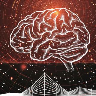 Representación artística del proyecto Cosmic Brain que adapta las técnicas de análisis cosmológico a la neuroimagen 