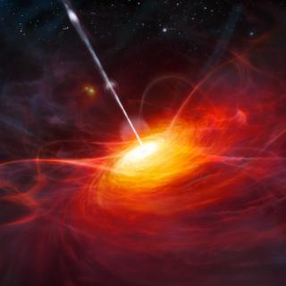 Artist impression of a quasar Artist impression of a quasar