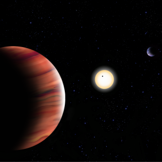 Artist’s impression of the TOI-201 exoplanetary system