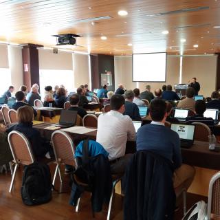 Asistentes a la reunión del consorcio que desarrolla el instrumento Harmoni en el Hotel Las Águilas del Puerto de la Curz. Crédito: IAC. Asistentes a la reunión del consorcio que desarrolla el instrumento Harmoni en el Hotel Las Águilas del Puerto de la Curz. Crédito: IAC.