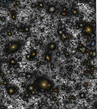 A fragmnet of the new version of the Hubble Ultra Deep Field. 