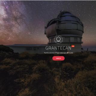 Página de grantecan.es. Crédito: Gran Telescopio Canarias (GTC). 