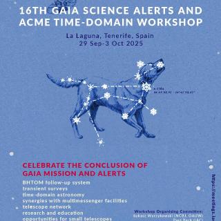 Cartel de los talleres 16th Gaia Science Alerts y ACME Time-Domainel