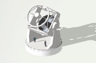 Computer generated image of the new 4 m robotic telescope. Credit: Dr Jon Marchant (ARI). Computer generated image of the new 4 m robotic telescope. Credit: Dr Jon Marchant (ARI).
