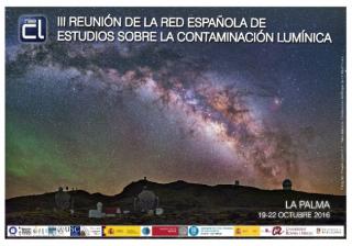 Cartel anunciador de la III Reunión de la Red Española de Estudios sobre la Contaminación Lumínica (REECL). Crédito: REECL y Daniel López/IAC. 8499