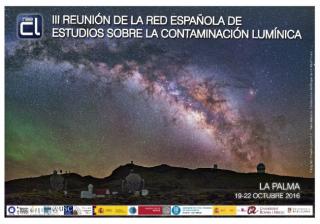 Poster of the third meeting of Spanish Light Pollution Research Network. Credit: REECL and Daniel López/IAC.  