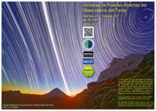 Cartel de las Jornadas de Puertas Abiertas 2013 del Observatorio del Teide.Créditos: IAC 8221