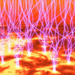 Solar active region artistic simulation Solar active region artistic simulation
