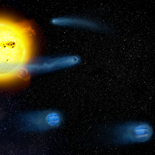 Ilustración artística del sistema V1298 Tau / Astrobiology Center, NINS. 