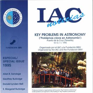 Portada del especial de la revista IAC Noticias 'Key Problems in Astronomy', 1995