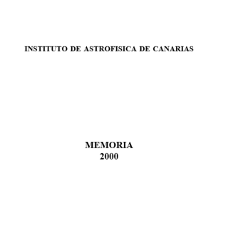 Memoria  IAC 2000