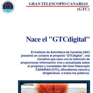 Portada Gran Telescopio Canarias (GTC). Nace el "GTCdigital"