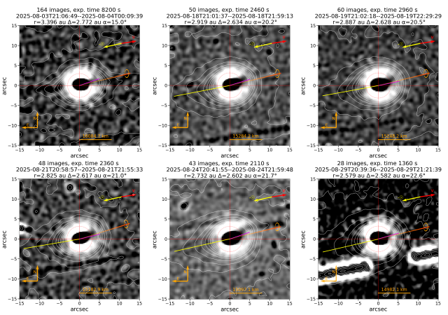 Jet and rotation period of interstellar comet 3I/ATLAS