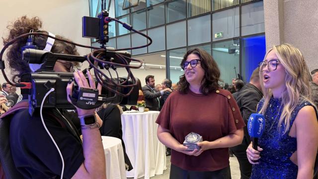 Entrevista a Verónica Martín para Canal 4 Tenerife durante la gala de los Premios Diamante de Canarias